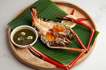 Grilled prawns served at Pennapra