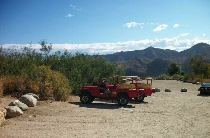 Red Jeep for riding through the Indian Canyons.