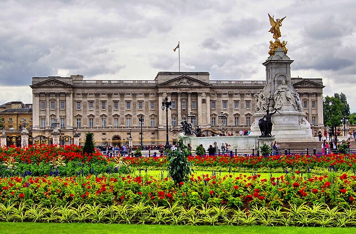Buckingham Palace view a historic royal residence in London, England