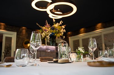 Set table at the dining area of Carelshaven restaurant
