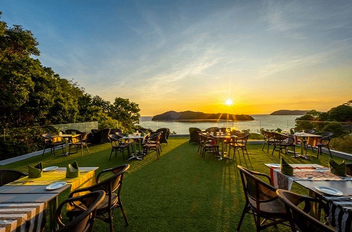 Dining at the restaurant in Ambong Ambong.