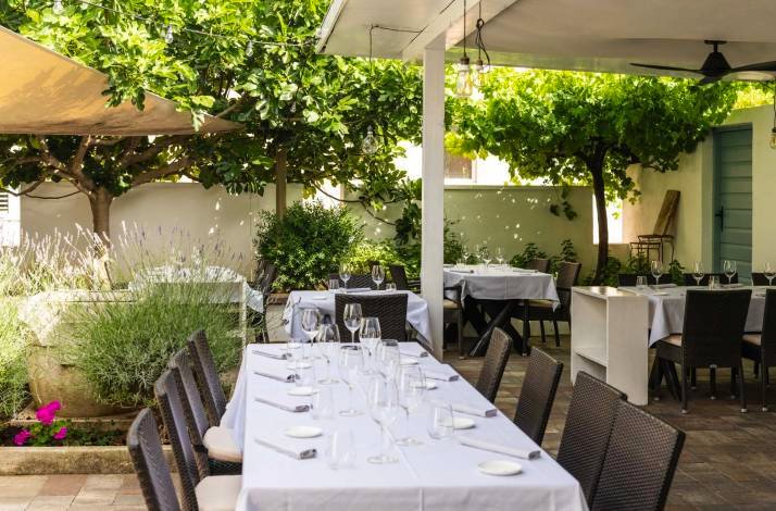 Dinning table set at Konoba Boba restaurant.