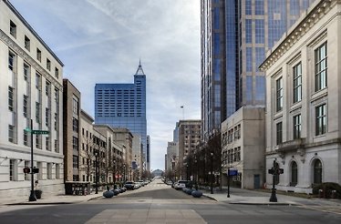 Fayetteville Street in downtown Raleigh, North Carolina.