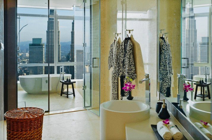 Interior of a room in Banyan Tree Hotel in Kuala Lumpur