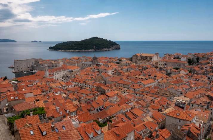 Aerial view of Dubrovnik Old Town
