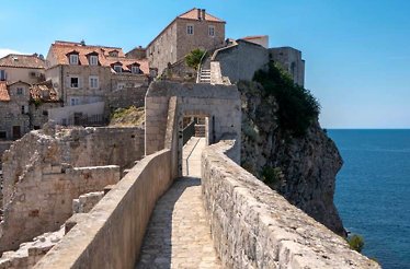 View from Dubrovnik Old Town's city wall. 
