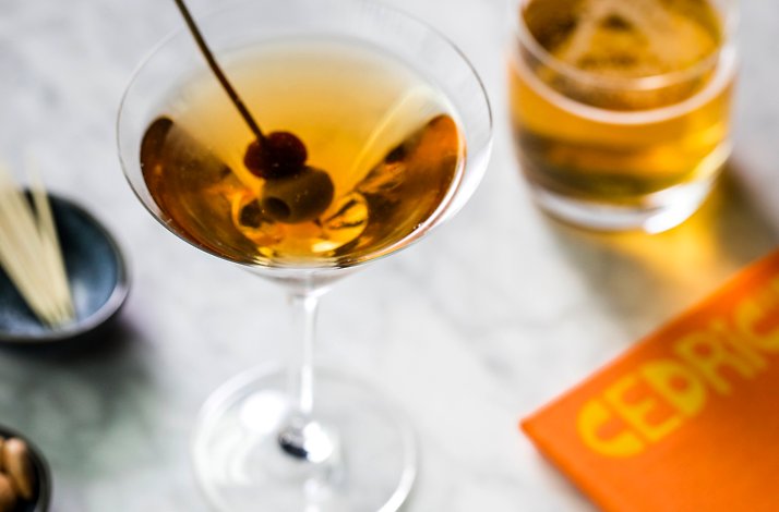 Shroud yourself in gothic mystery at Viola's Room at The Shed: In New York, New York A glass of Martini's cocktail