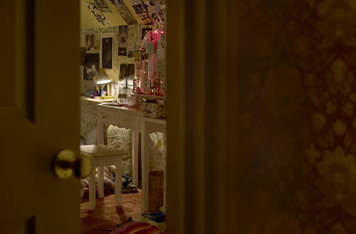 View of Viola's Room installation through an open door