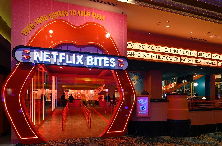 Netflix Bites themed entrance to the culinary residency at MGM Grand Hotel in Las Vegas.