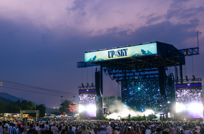 A crowd enjoying live music at the Up in the Sky Festival.