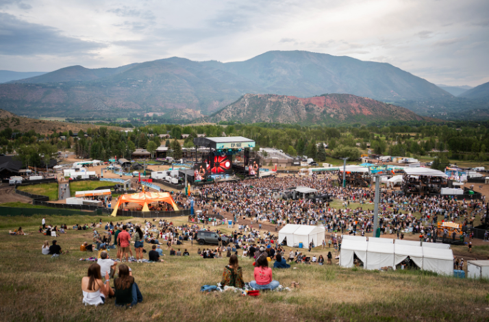 A crowd enjoying live music at the Up in the Sky Festival.