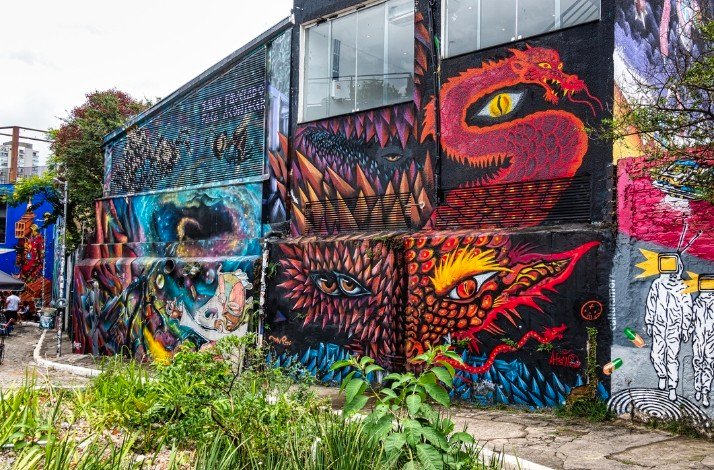 A graffiti on the streets of Beco Do Batman in Sao Paolo