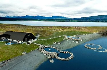 A bird eye view of Iceland.