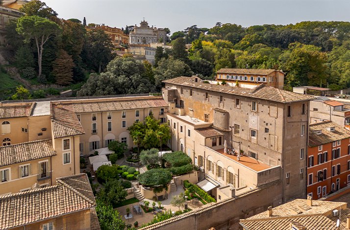 A bird eye view of Rome.