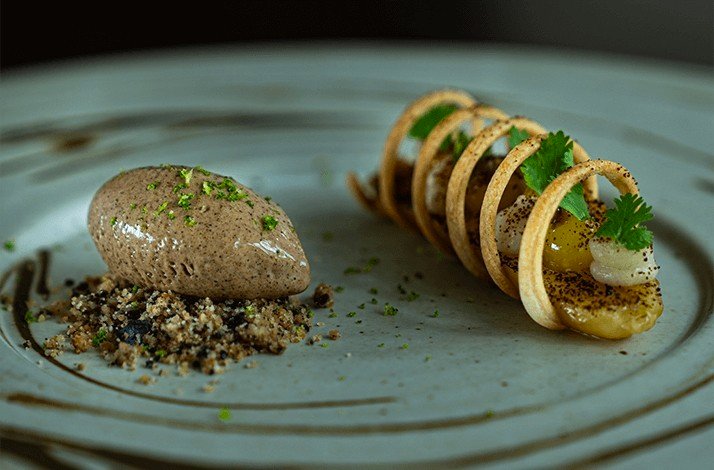 A special meal made by the chef of restaurant PRU