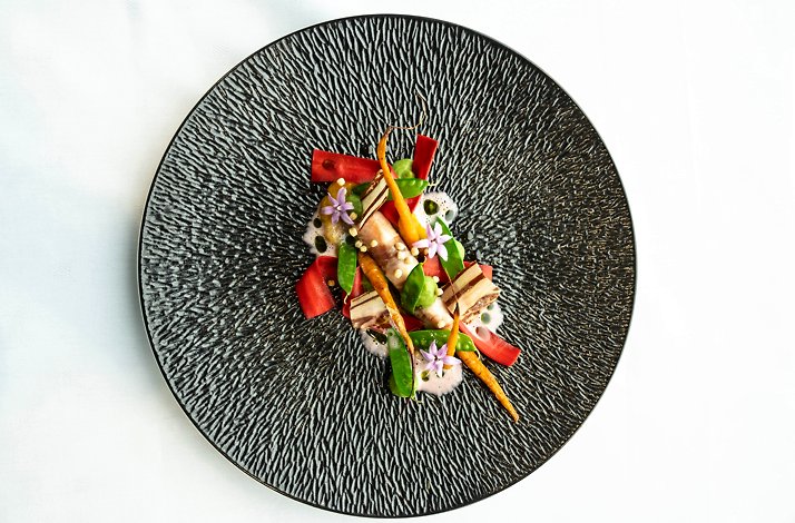 Haute cuisine dish served at LEV by Mike restaurant.