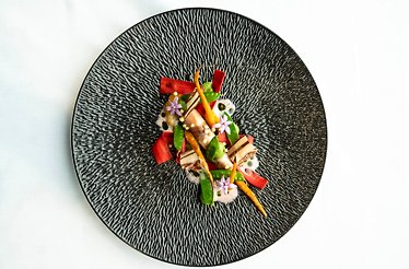 Haute cuisine dish served at LEV by Mike restaurant.