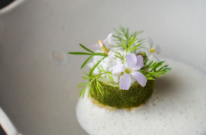 An appetizing dish with exquisite serving in the restaurant ONE.