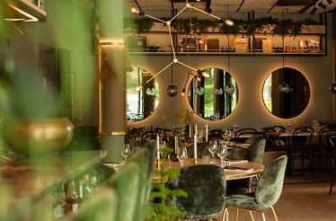 Interior of Michelin Green Star Restaurant Jord.