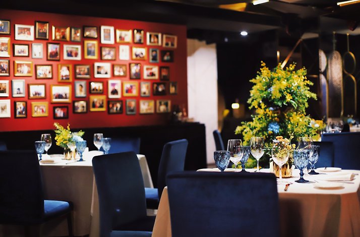 Access the prestigious Roosevelt Club Floor for a luxe dining experience: In Shanghai, Mainland China Dining area at the House of Roosevelt restaurant in Shanghai, China.