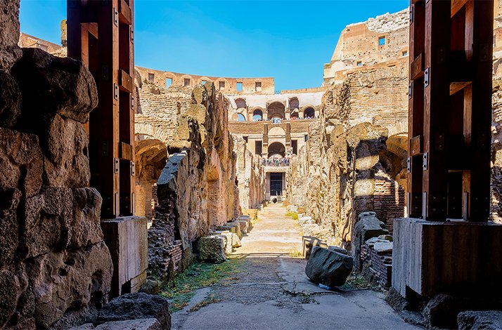 One of the inside tunnels of Colosseum in Rome.