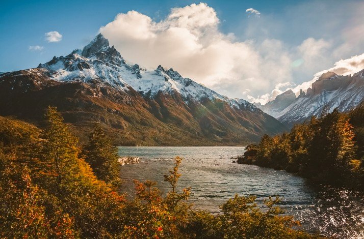  A serene view of mountains in Chile.