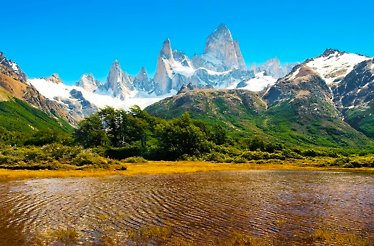 A panoramic view of the mountains in Chile.