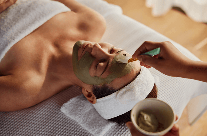 The process of the facial mask at the COMO Shambhala Metropolitan Bangkok.