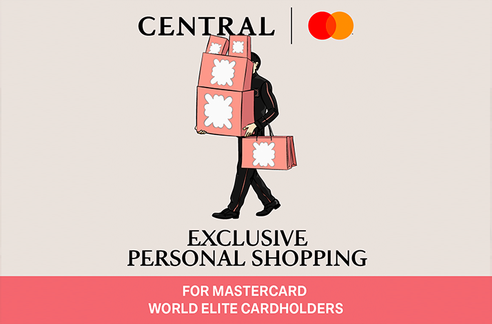Banner of Central Chidlom's Exclusive Personal Shopping for World Elite Mastercard cardholders.