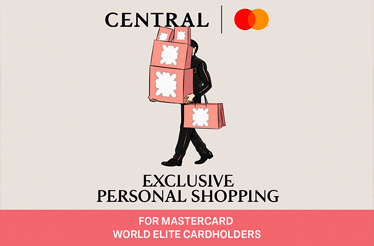 Banner of Central Chidlom's Exclusive Personal Shopping for World Elite Mastercard cardholders.