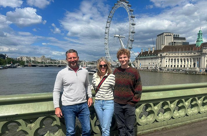 Tourists in London near the Lodon Eye