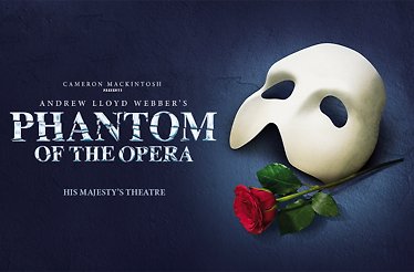 Promotional poster for Andrew Lloyd Webber's Phantom of the Opera