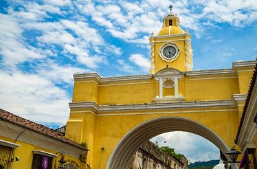 The Santa Catalina Arch, one of the distinguishable landmarks in Antigua Guatemala