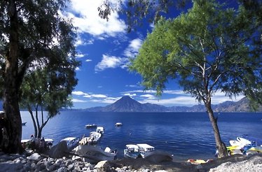 Lake Atitlán is a body of water in a massive volcanic crater in Guatemala’s southwestern highlands.