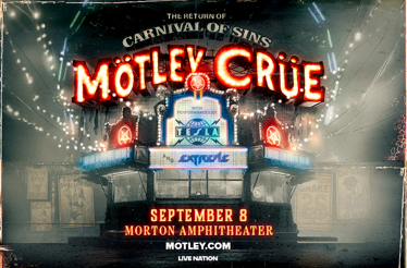 Promotional banner for Mötley Crüe.