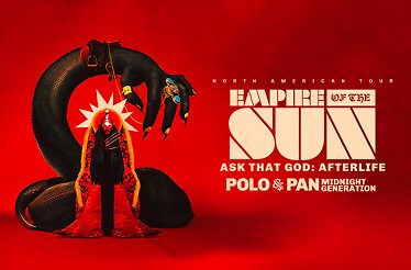 Promotional banner for Empire of the Sun - Ask That God: Afterlife North American Tour.