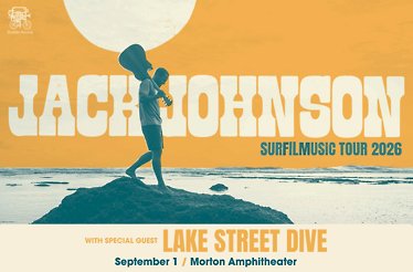 Promotional banner for Jack Johnson.