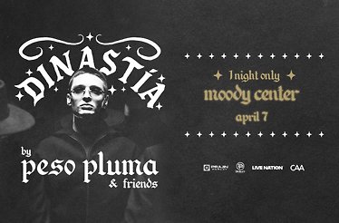Promotional banner for Dinastia Tour by Peso Pluma & Friends