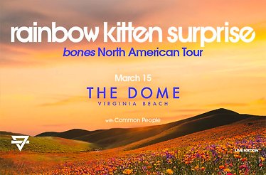 Promotional banner for Rainbow Kitten Surprise.