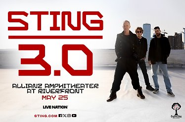 Promotional banner for STING 3.0 Tour