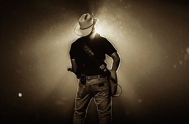 Promotional banner for music artist Brad Paisley.