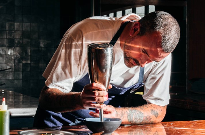 Promotional photo of French chef Hadrien Villedieu.