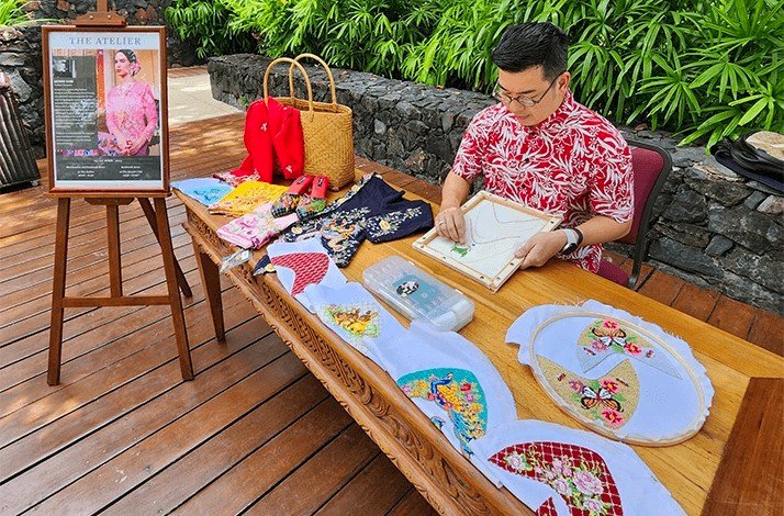 Kenny Loh showcasing his artisanal products.