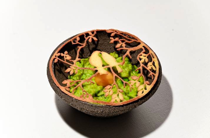 A special meal beautifully served at restaurant Boskinac