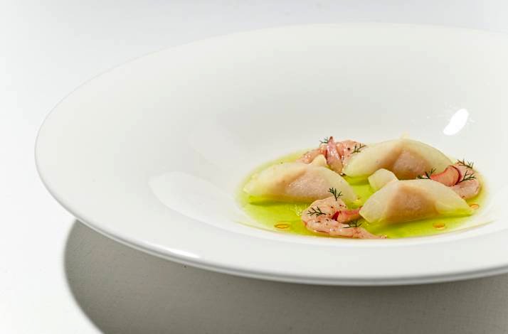 A special meal beautifully served at restaurant Boskinac