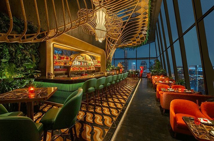 Sushibamba Singapore's seating and view.