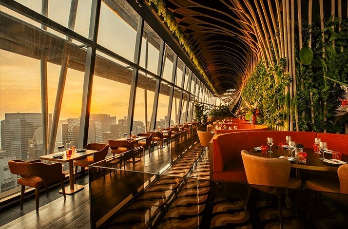 Sushibamba Singapore's seating and view.