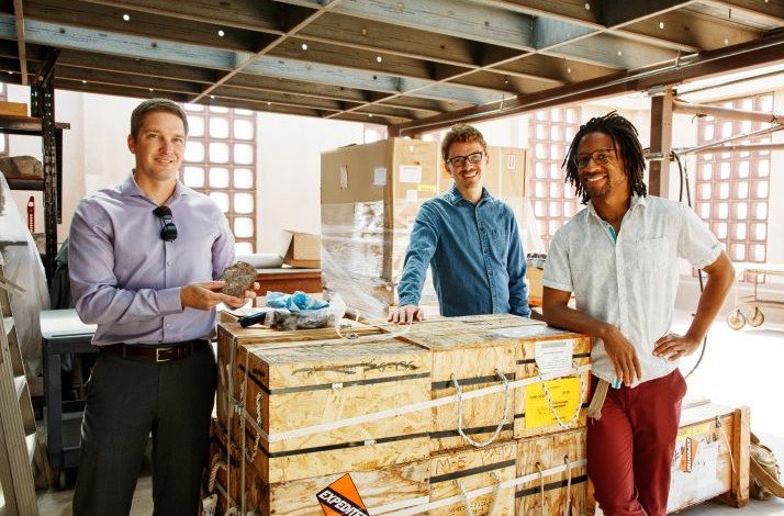 Three workers of Natural History Museum of Los Angeles.