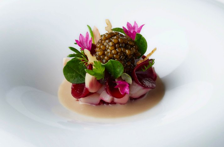 The extraordinary dish made at the Restaurant IKIGAI.