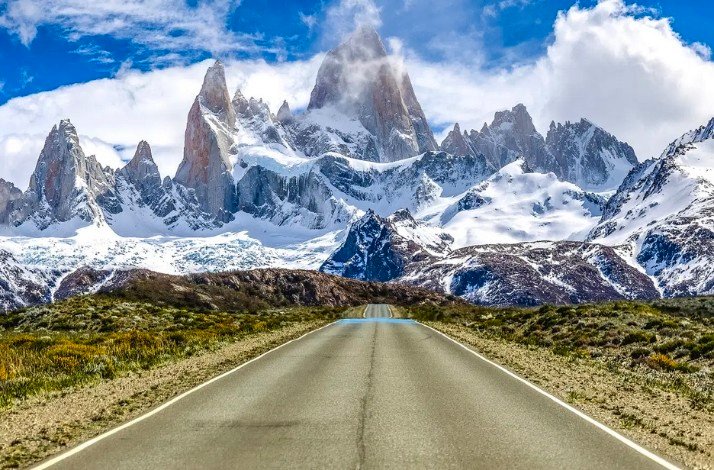 Mount Fitz Roy on the border between Argentina and Chile in Patagonia